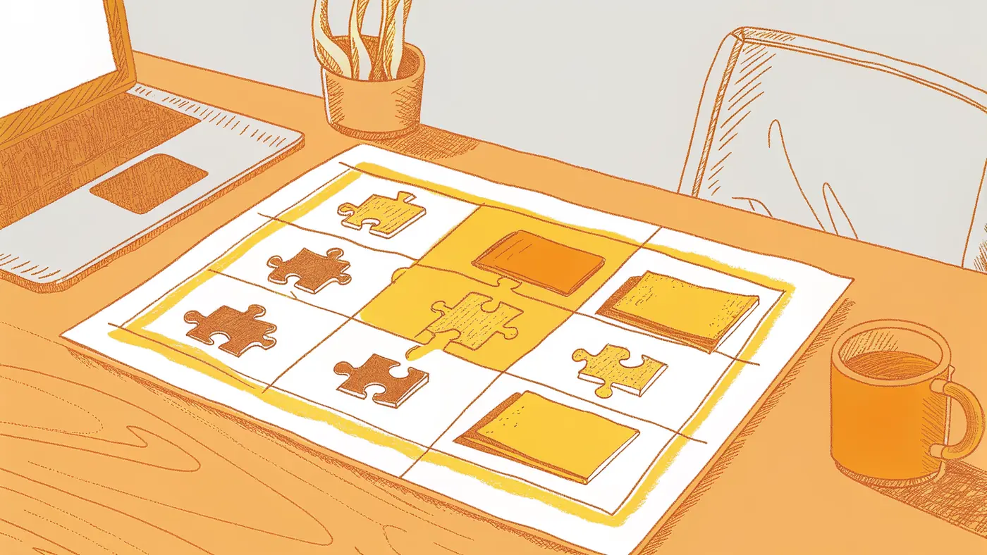 Ops leader's desk buried in five incompatible AI agent pricing sheets, hourglass draining