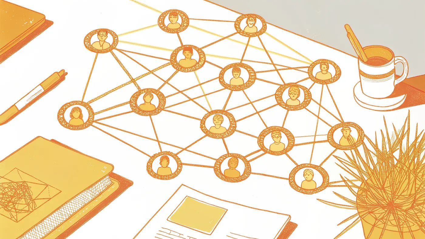 fragmented AI agent network with broken handoff connections on an operations desk