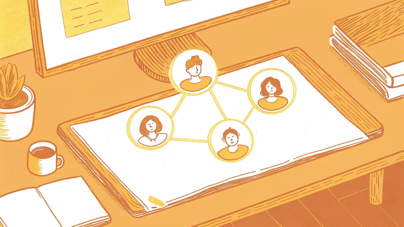 Multi-agent AI orchestration network with connected teammate nodes passing tasks autonomously
