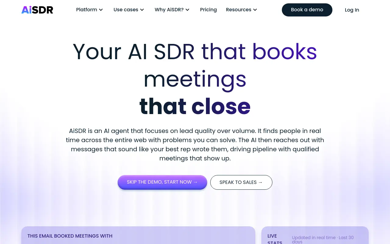 AI Automation For Sales - aisdr best full cycle