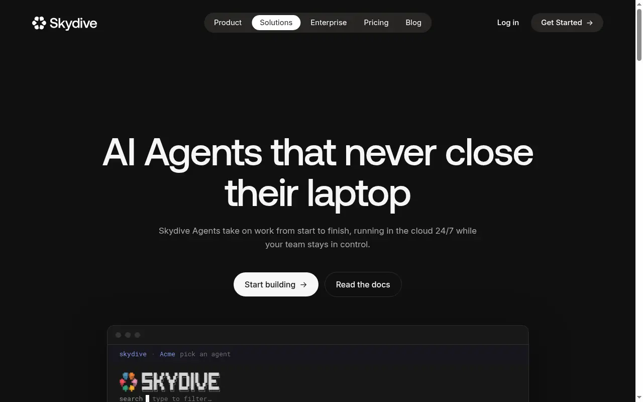 Computer Use Agent - skydive best platform operator