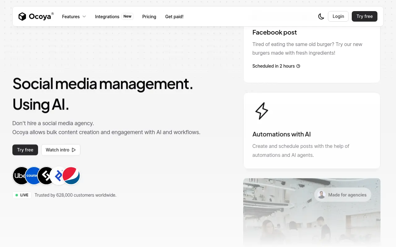 AI Agents For Marketing Teams - ocoya best agent social