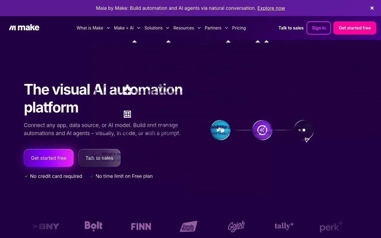 AI Agent Integrations - make formerly integromat best