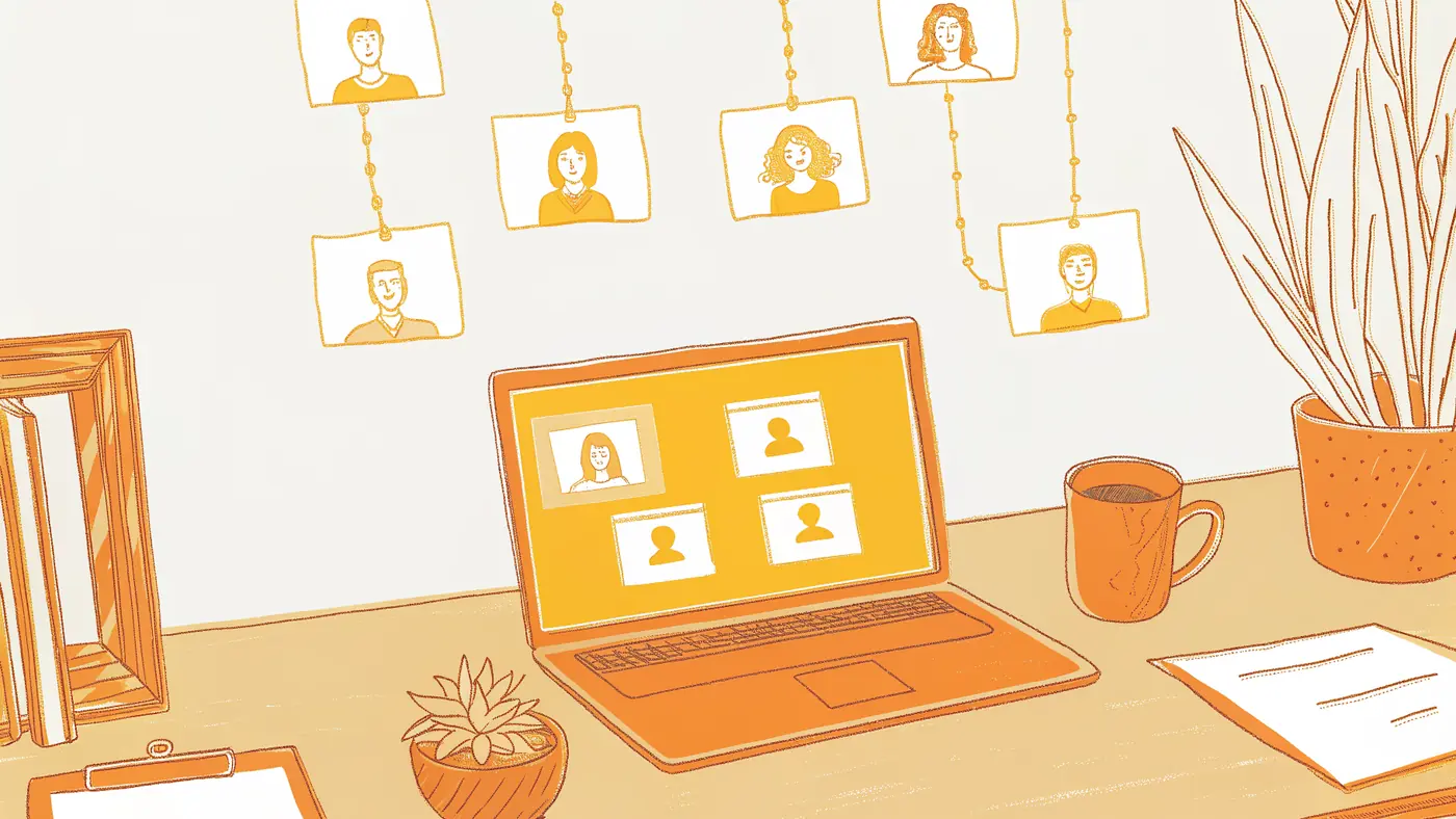 Ops leader's desk with Slack agent thread replacing a discarded sticky-note workflow diagram