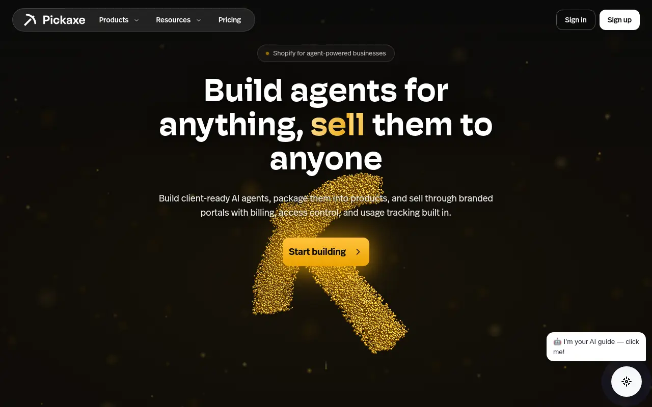 Best AI Agent Builder - pickaxe consultants white label
