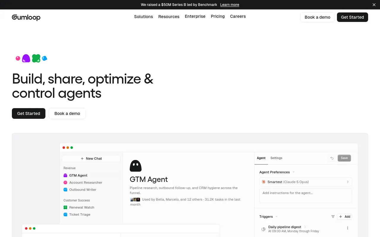 AI Agent Platform Comparison - gumloop best no code