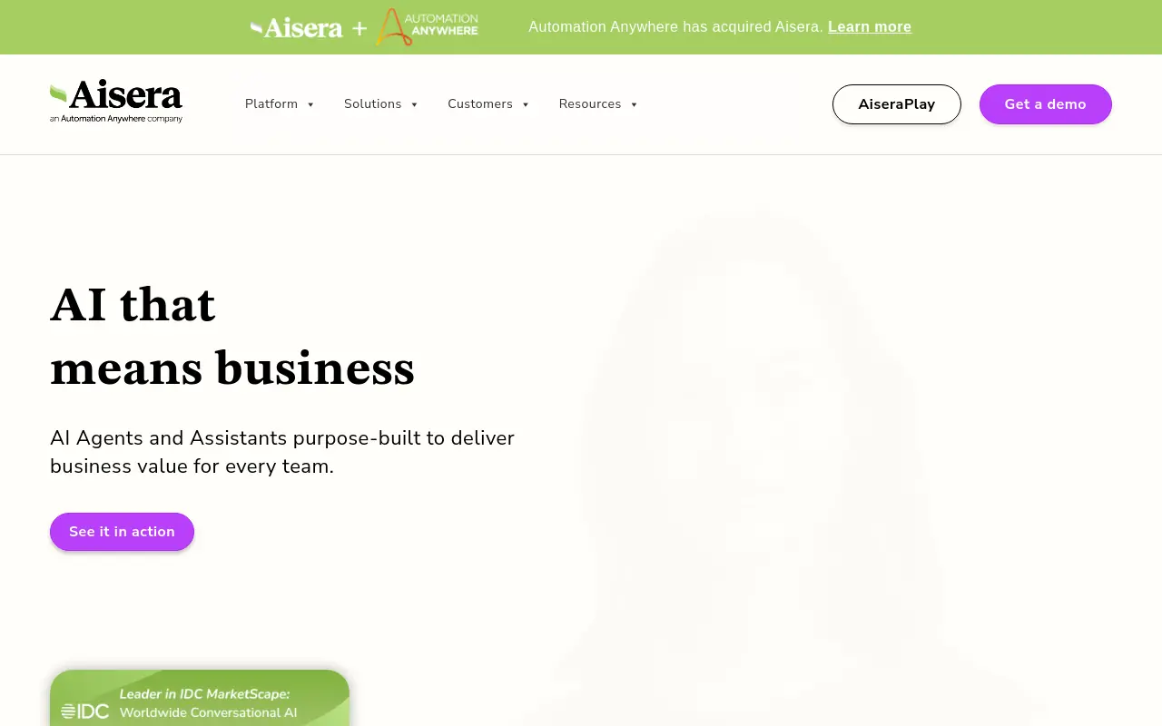 Best Agentic AI Platforms - aisera unified agent platform