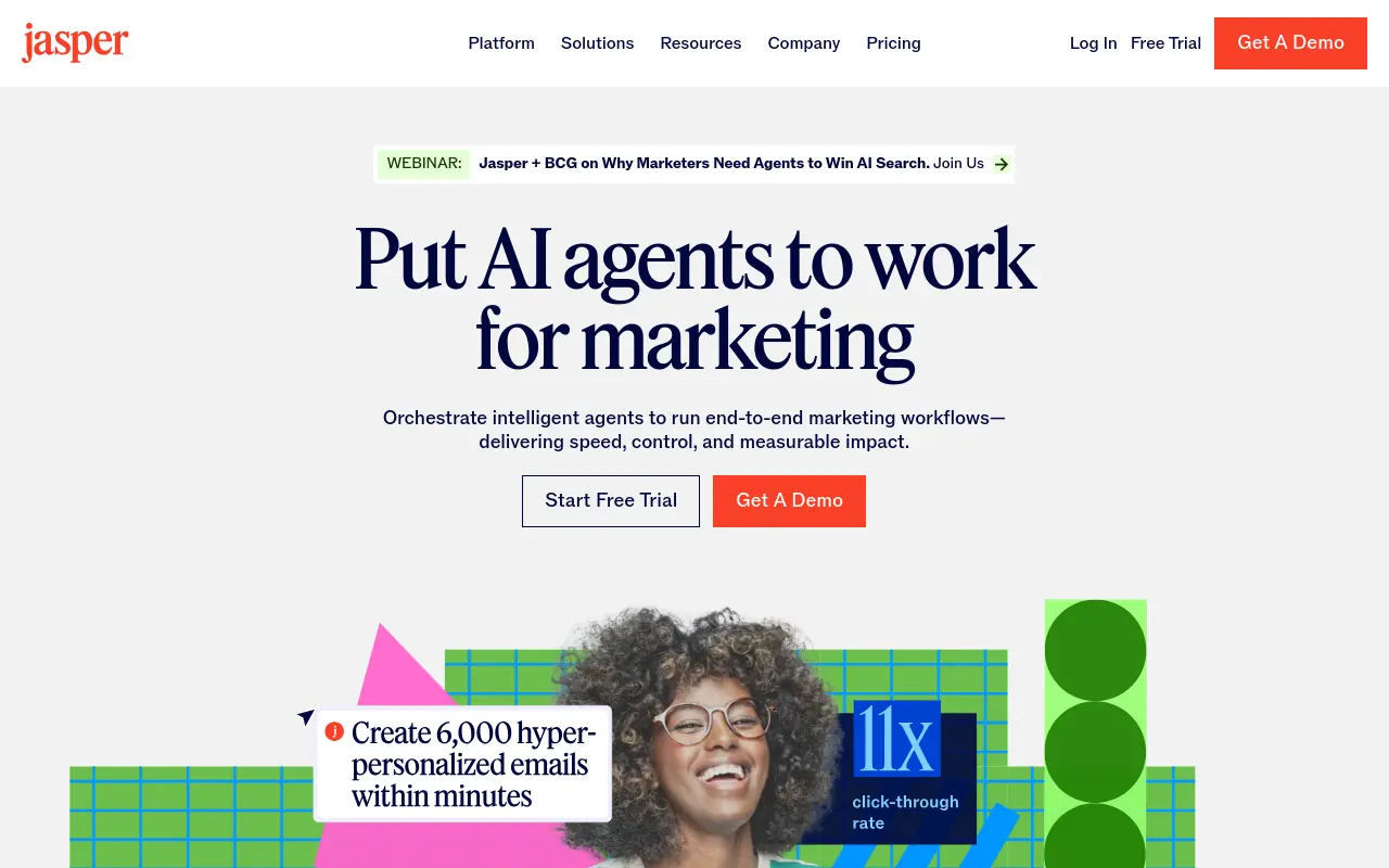 AI Agents For Marketing Teams - jasper best content needing